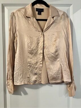 Charter Club Petite Silk Blouse in Light Blush